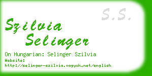 szilvia selinger business card